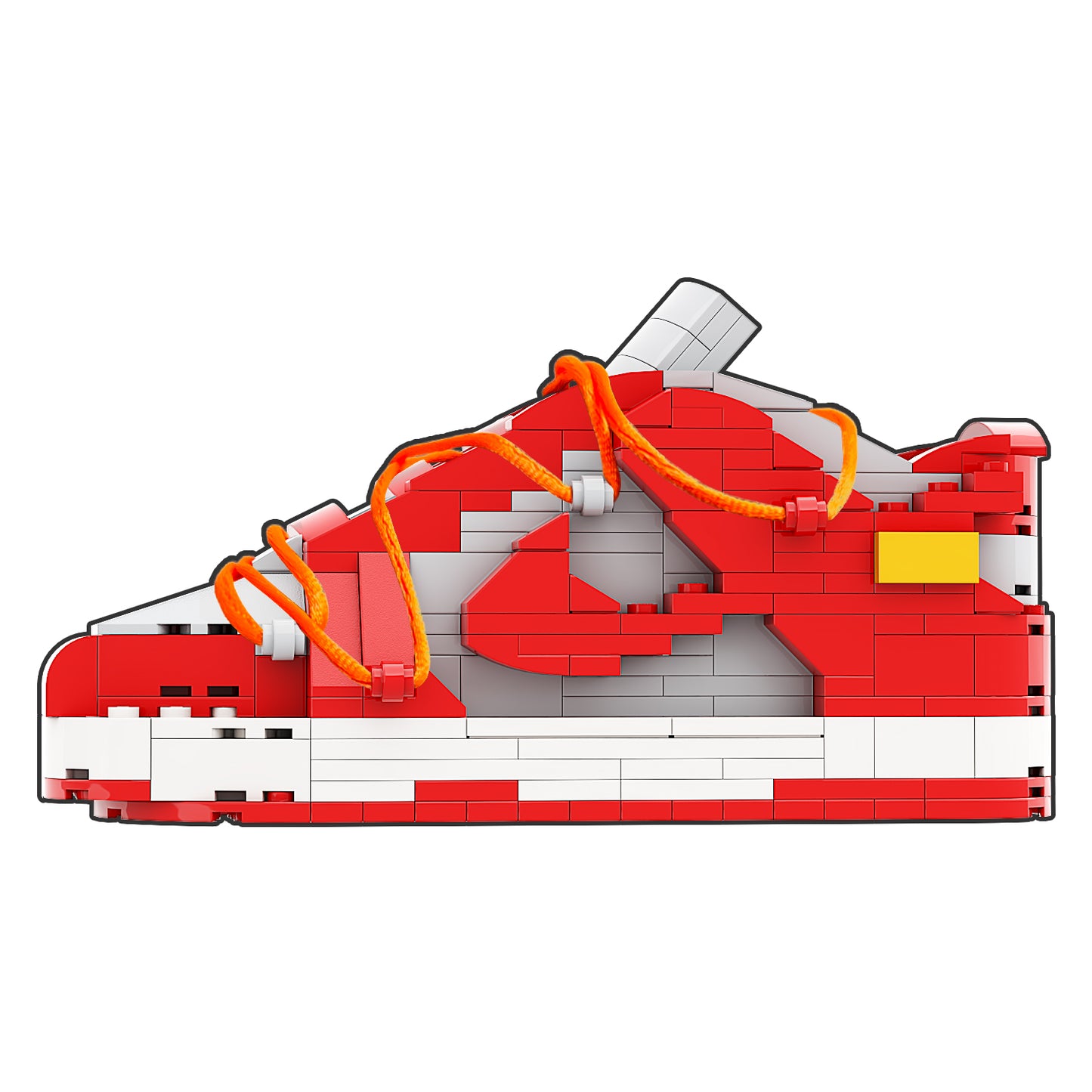 DopestArt. DUNK LOW OW WHITE UNIVERSITY RED Sneaker Bricks