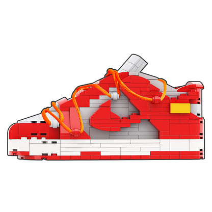 DopestArt. DUNK LOW OW WHITE UNIVERSITY RED Sneaker Bricks