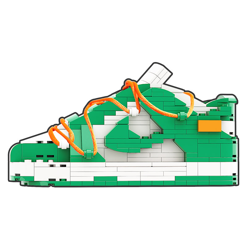 DopestArt. DUNK LOW OW WHITE PINE GREEN Sneaker Bricks