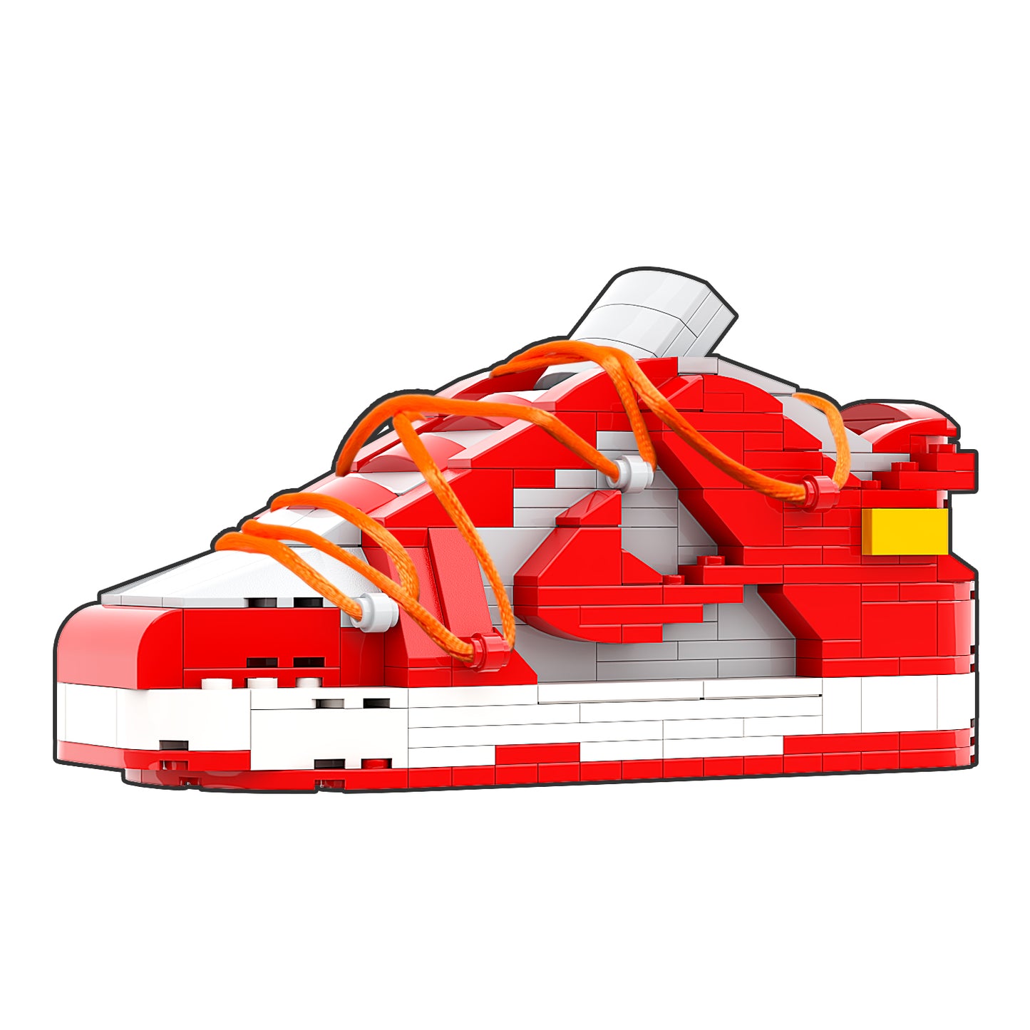 DopestArt. DUNK LOW OW WHITE UNIVERSITY RED Sneaker Bricks