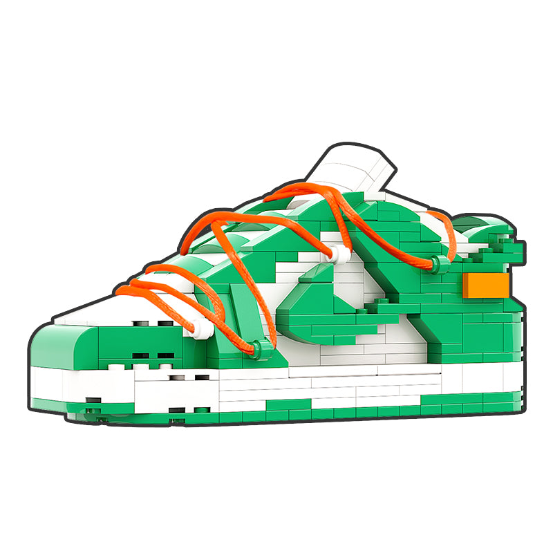 DopestArt. DUNK LOW OW WHITE PINE GREEN Sneaker Bricks