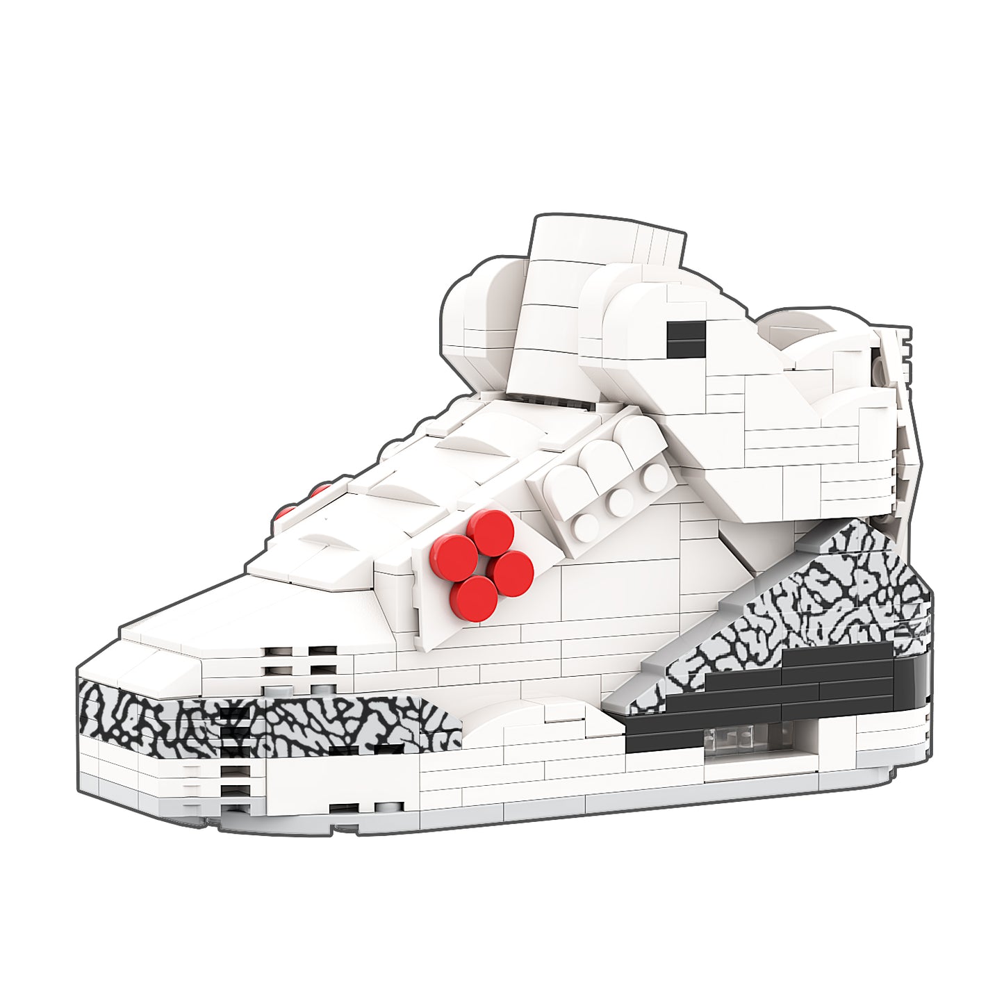 DopestArt. JORDAN 3 WHITE CEMENT Sneaker Bricks