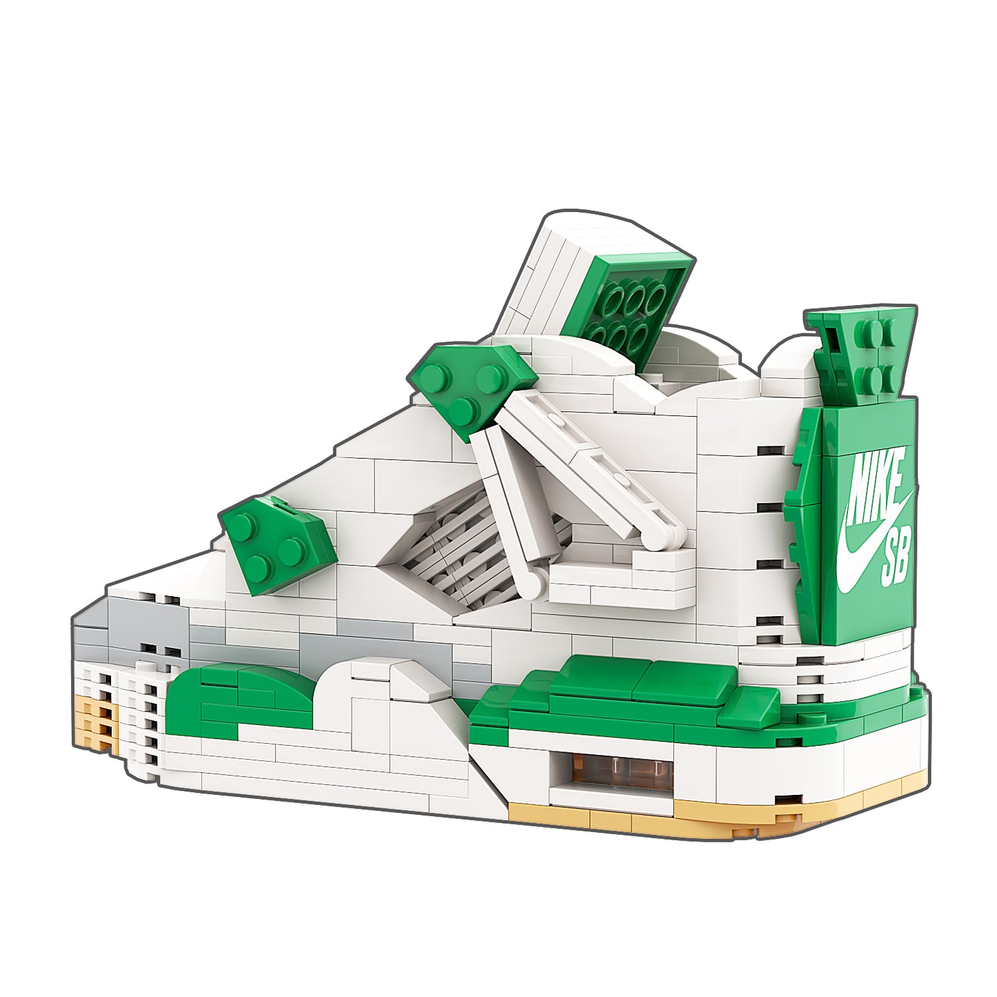 DopestArt. JORDAN 4 SB PINE GREEN Sneaker Bricks