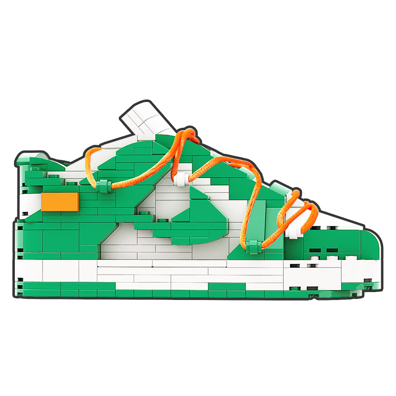 DopestArt. DUNK LOW OW WHITE PINE GREEN Sneaker Bricks