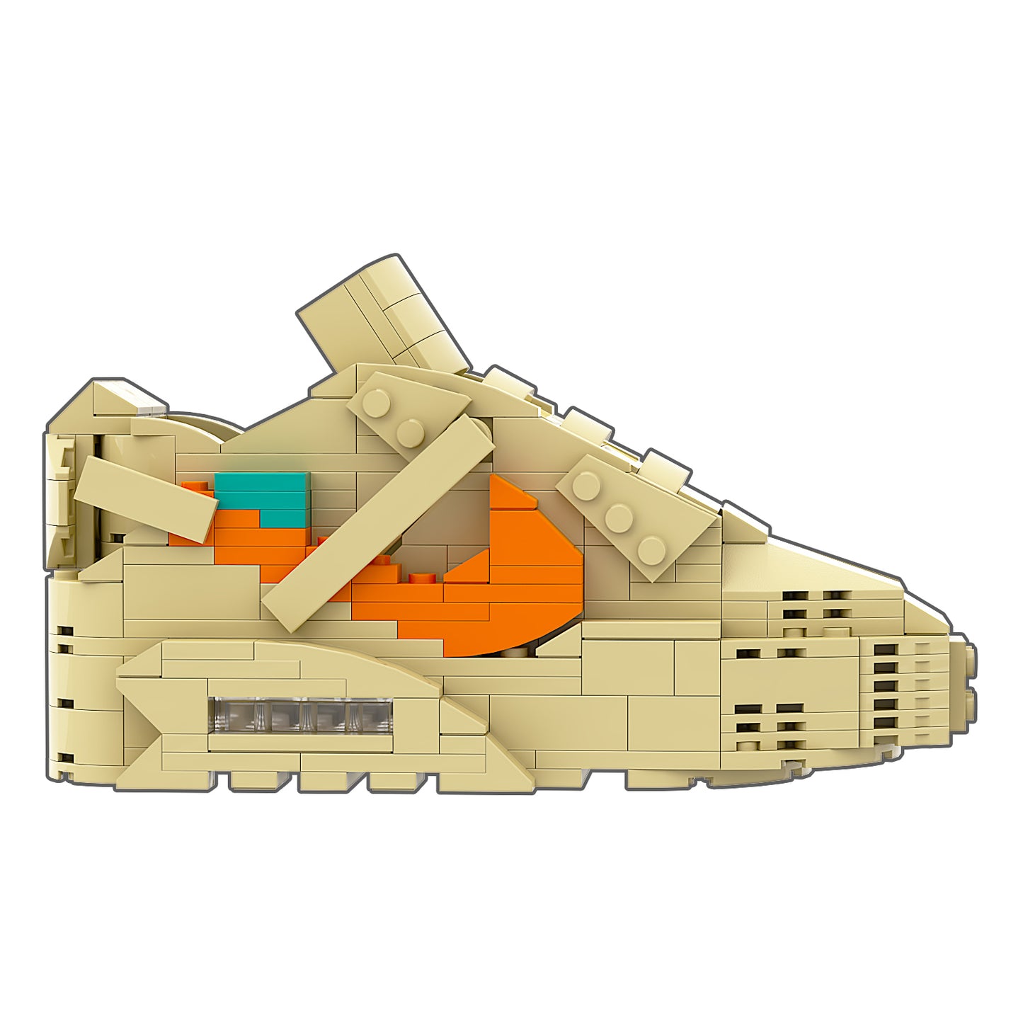 DopestArt. AIR MAX 90 OW DESERT ORE Sneaker Bricks