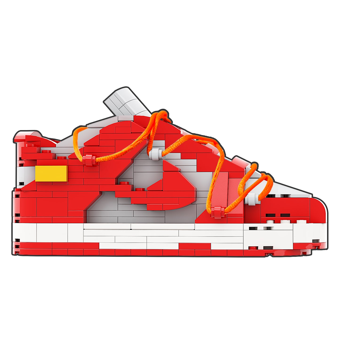 DopestArt. DUNK LOW OW WHITE UNIVERSITY RED Sneaker Bricks