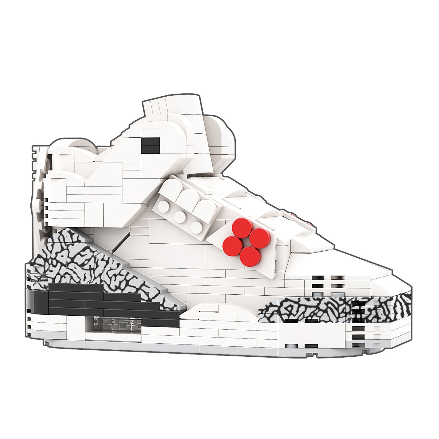 DopestArt. JORDAN 3 WHITE CEMENT Sneaker Bricks