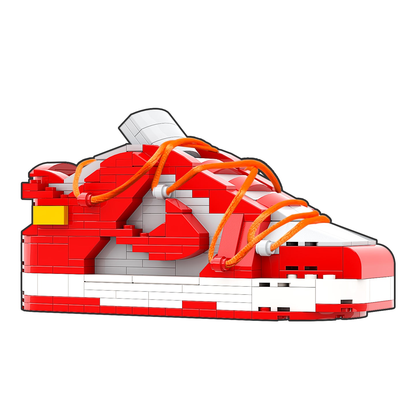 DopestArt. DUNK LOW OW WHITE UNIVERSITY RED Sneaker Bricks