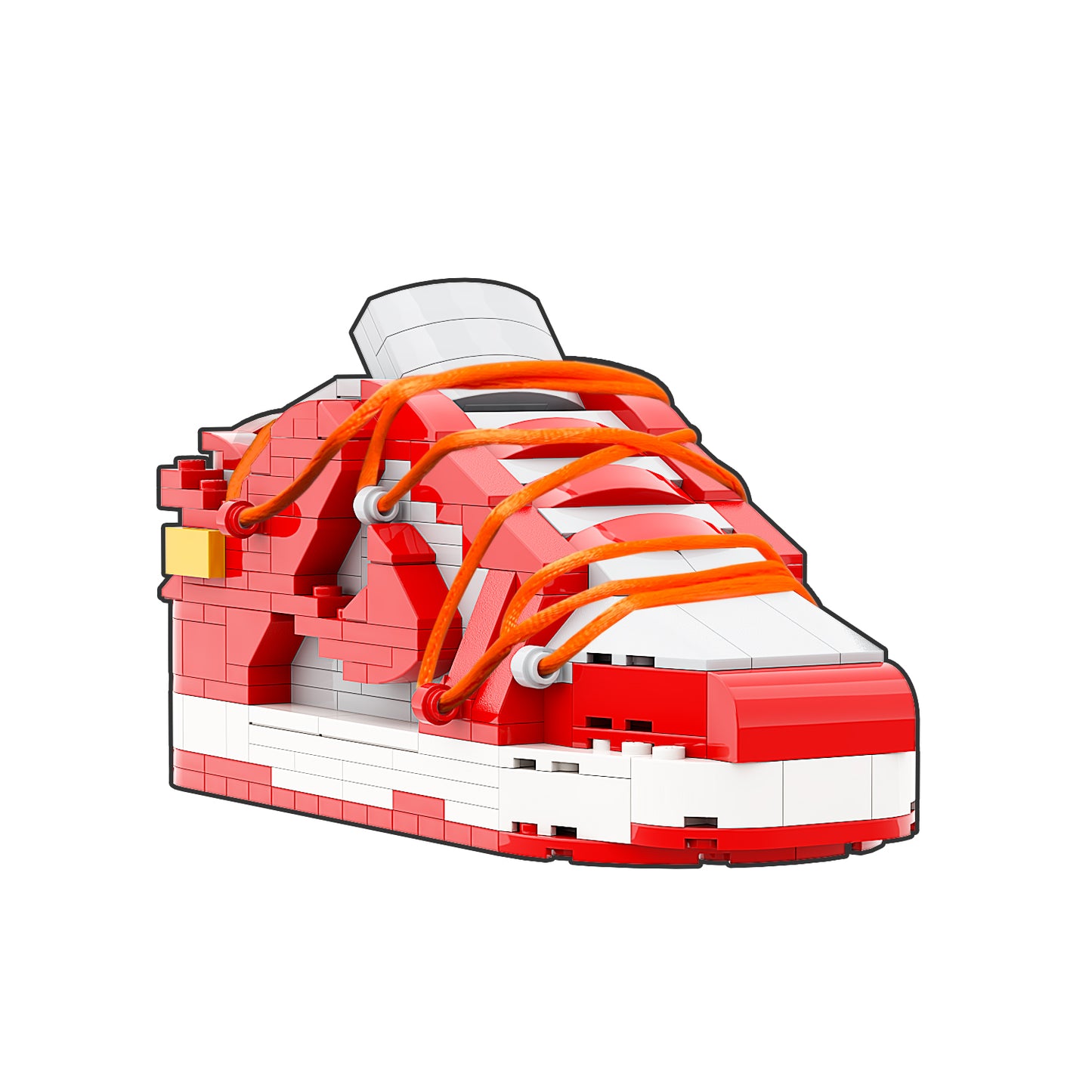 DopestArt. DUNK LOW OW WHITE UNIVERSITY RED Sneaker Bricks