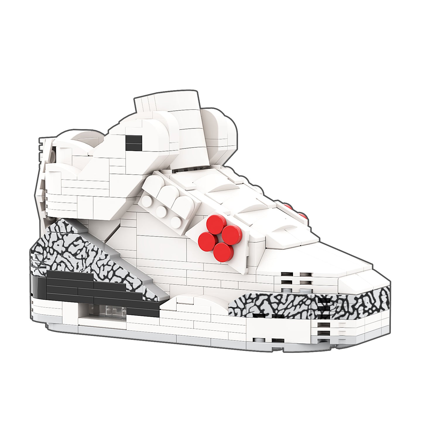 DopestArt. JORDAN 3 WHITE CEMENT Sneaker Bricks