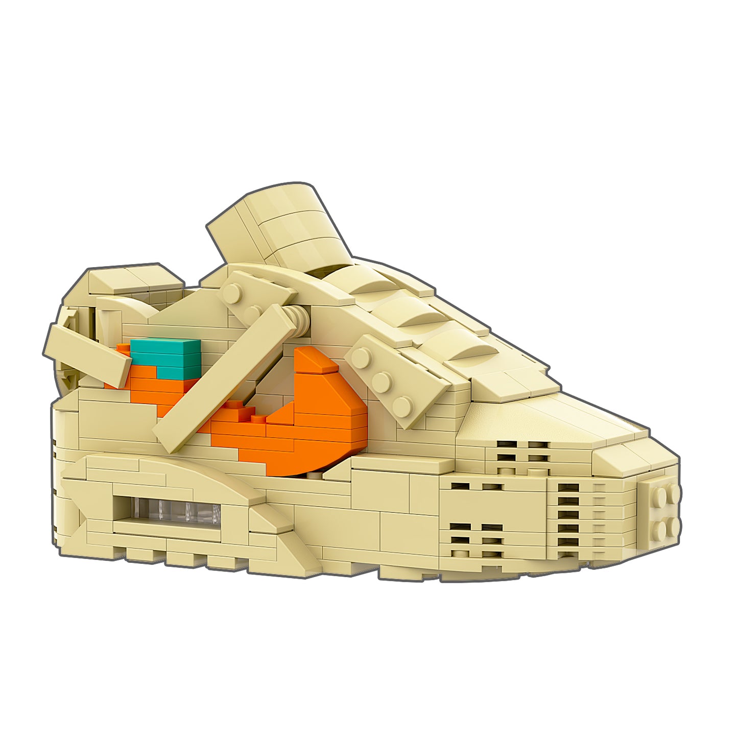 DopestArt. AIR MAX 90 OW DESERT ORE Sneaker Bricks