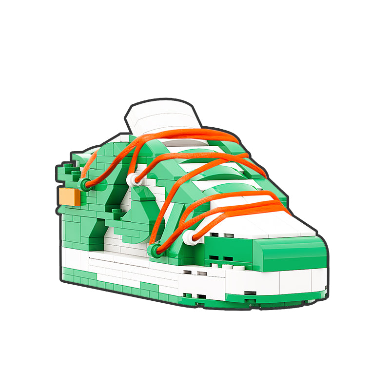 DopestArt. DUNK LOW OW WHITE PINE GREEN Sneaker Bricks