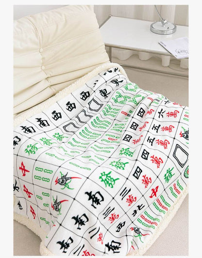 Matlab. DOLAR/MAHJONG PATTERN THICK FLANNEL FLEECE BLANKET