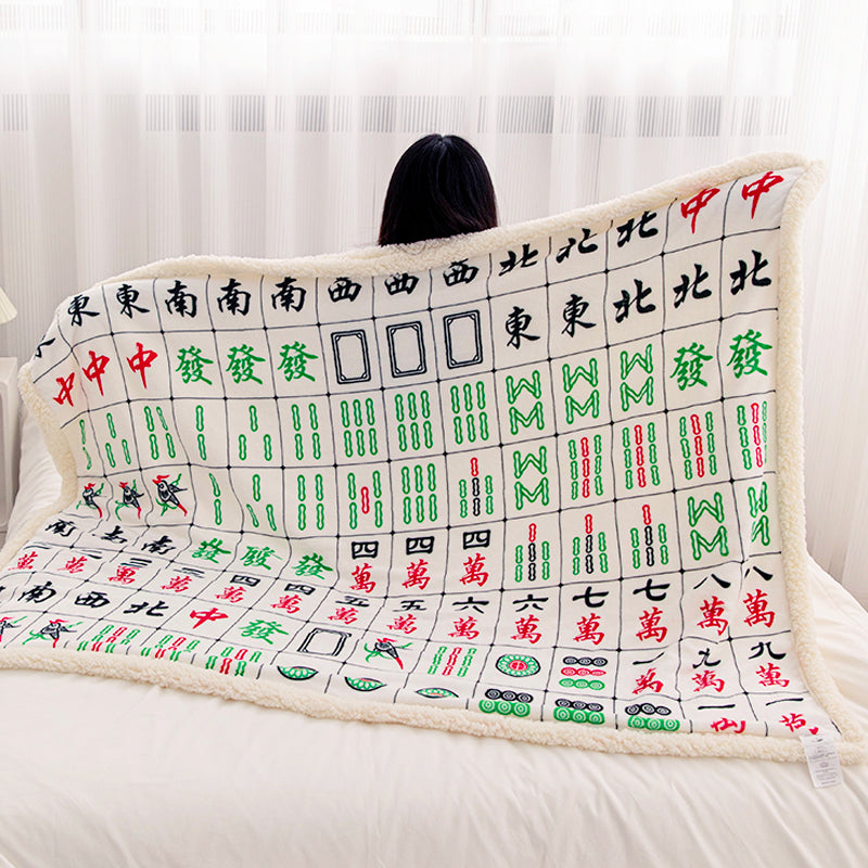 Matlab. DOLAR/MAHJONG PATTERN THICK FLANNEL FLEECE BLANKET