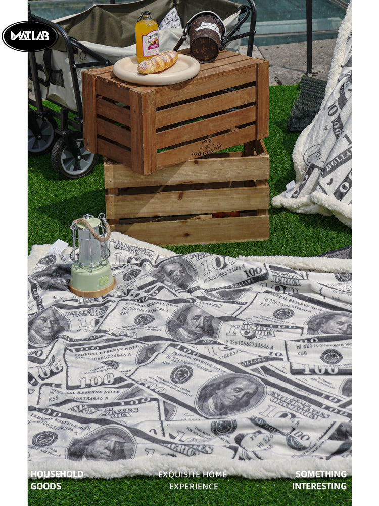 Matlab. DOLAR/MAHJONG PATTERN THICK FLANNEL FLEECE BLANKET