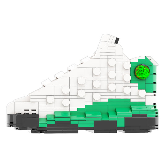 DopestArt. JORDAN 13 WHITE LUKCY GREEN Sneaker Bricks