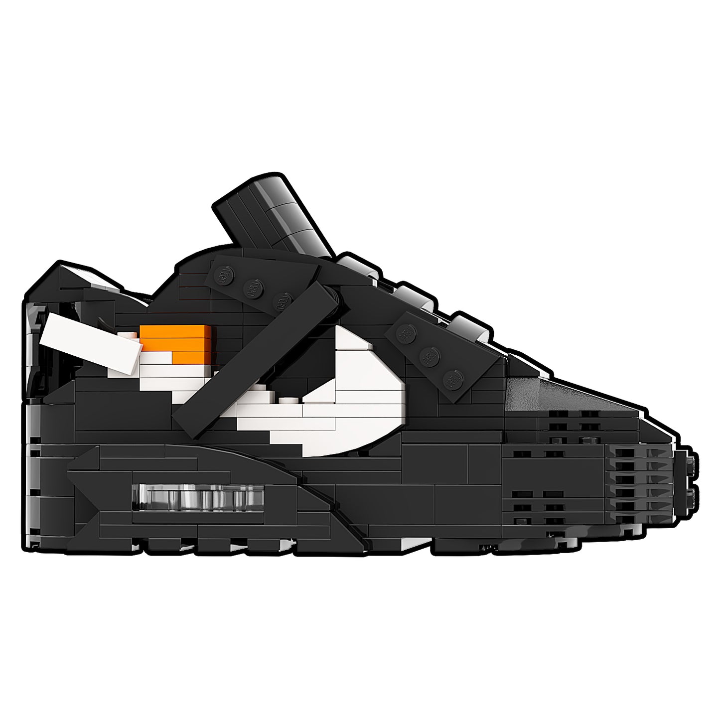 DopestArt. AIR MAX 90 OW BLACK Sneaker Bricks