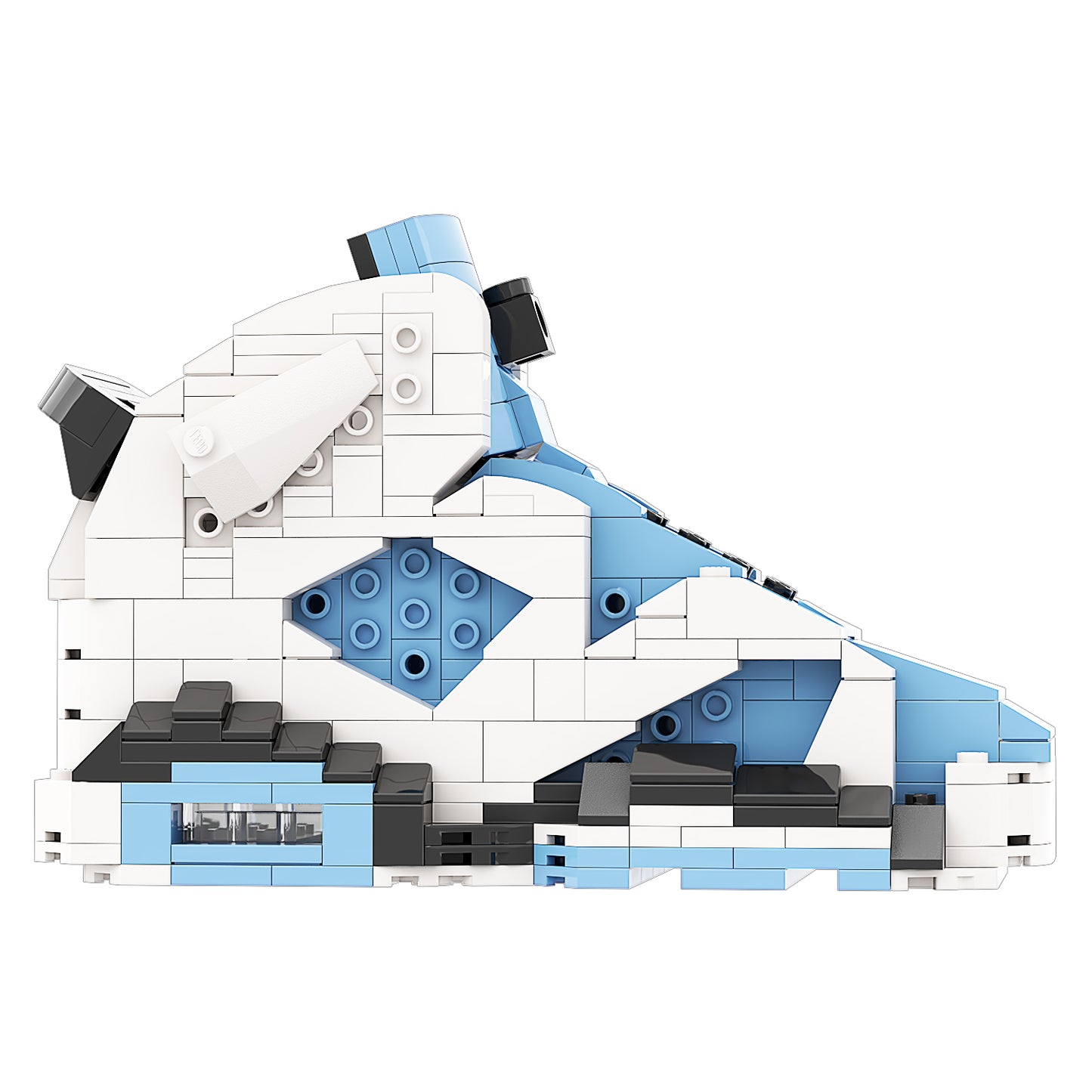 DopestArt. JORDAN 6 UNC WHITE Sneaker Bricks