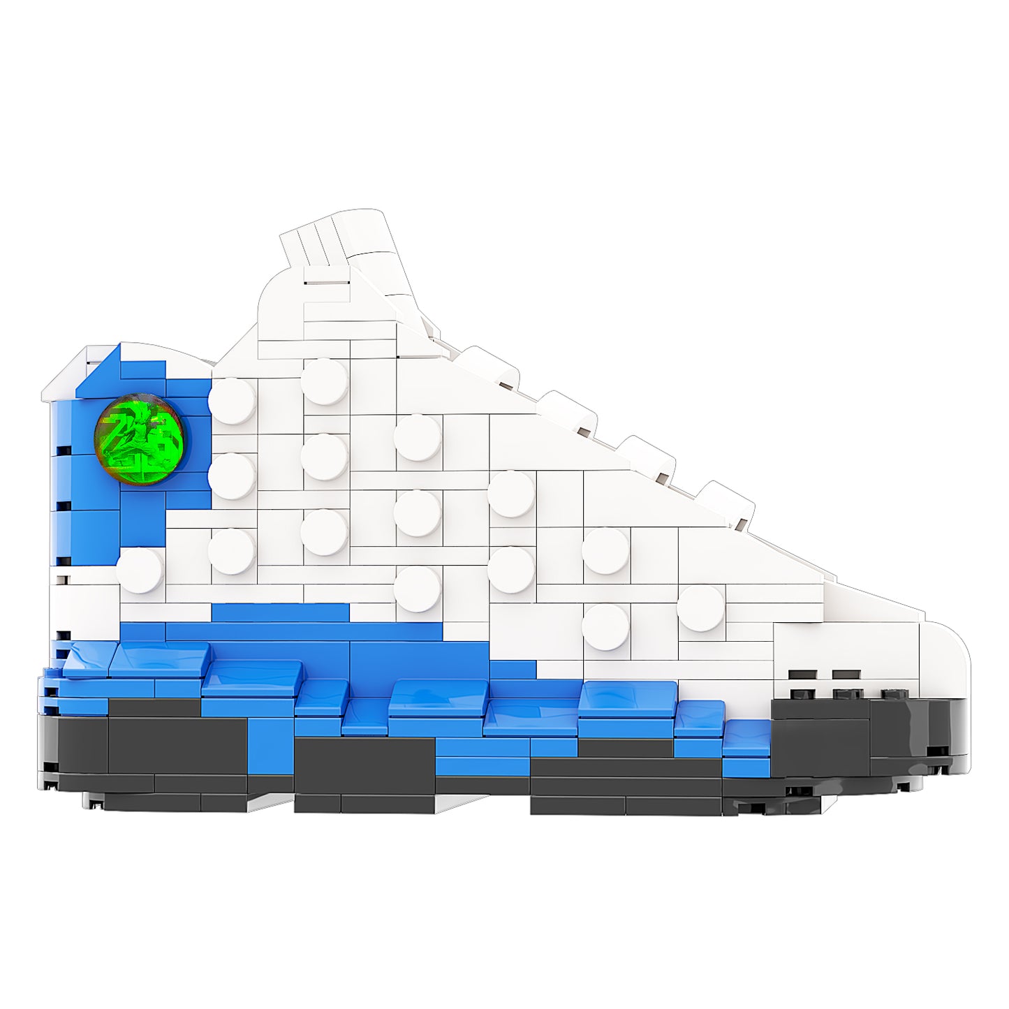 DopestArt. JORDAN 13 WHITE HYPER ROYAL Sneaker Bricks