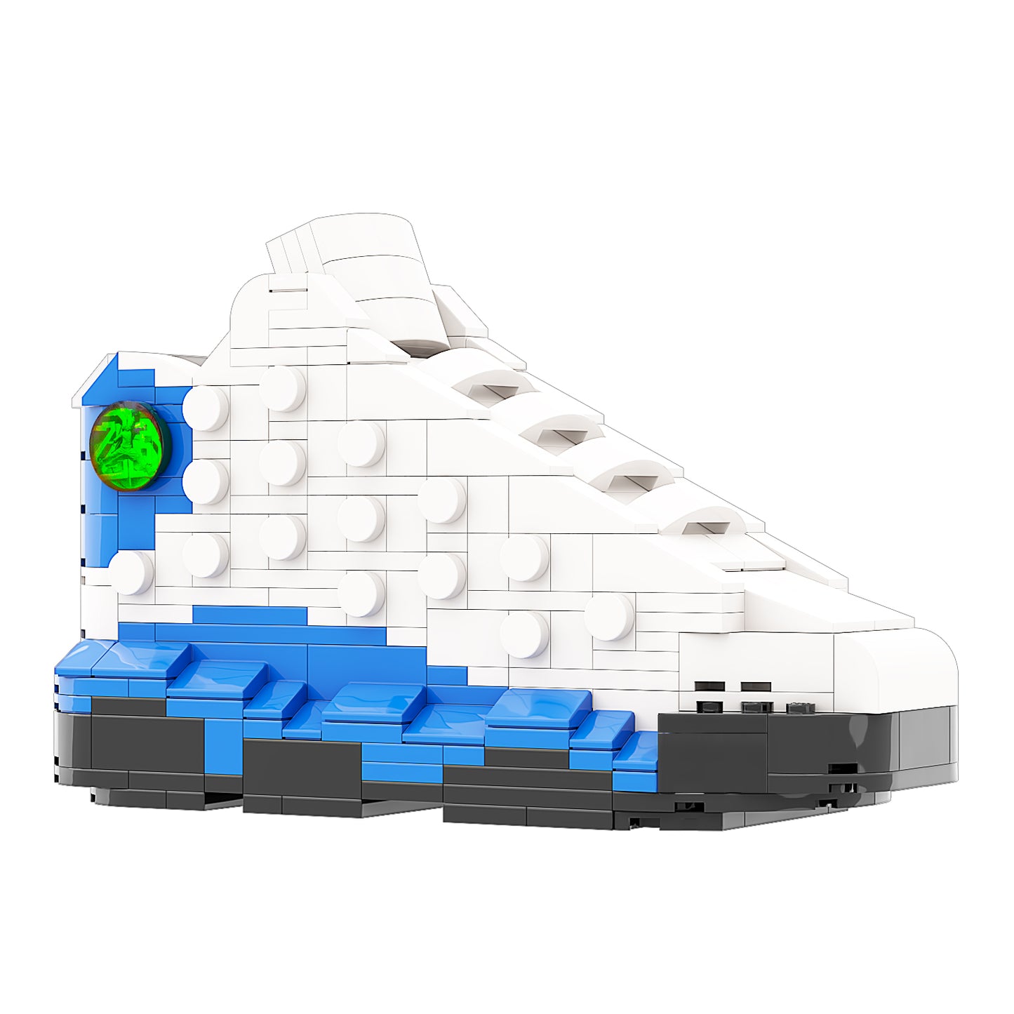 DopestArt. JORDAN 13 WHITE HYPER ROYAL Sneaker Bricks