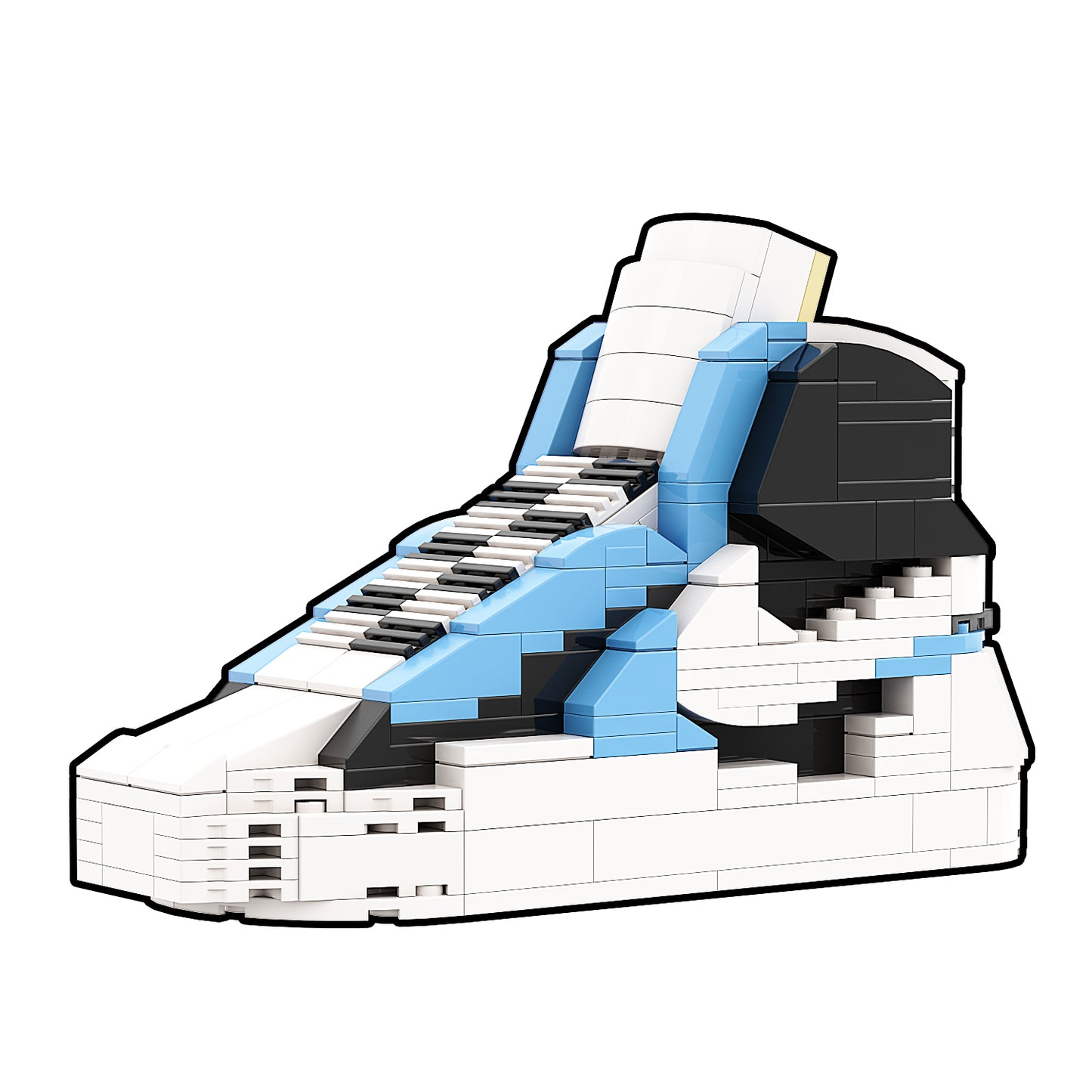 DopestArt. BLAZER MID SACAI WHITE BLACK LEGEND BLUE Sneaker Bricks