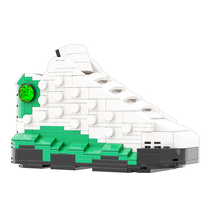 DopestArt. JORDAN 13 WHITE LUKCY GREEN Sneaker Bricks