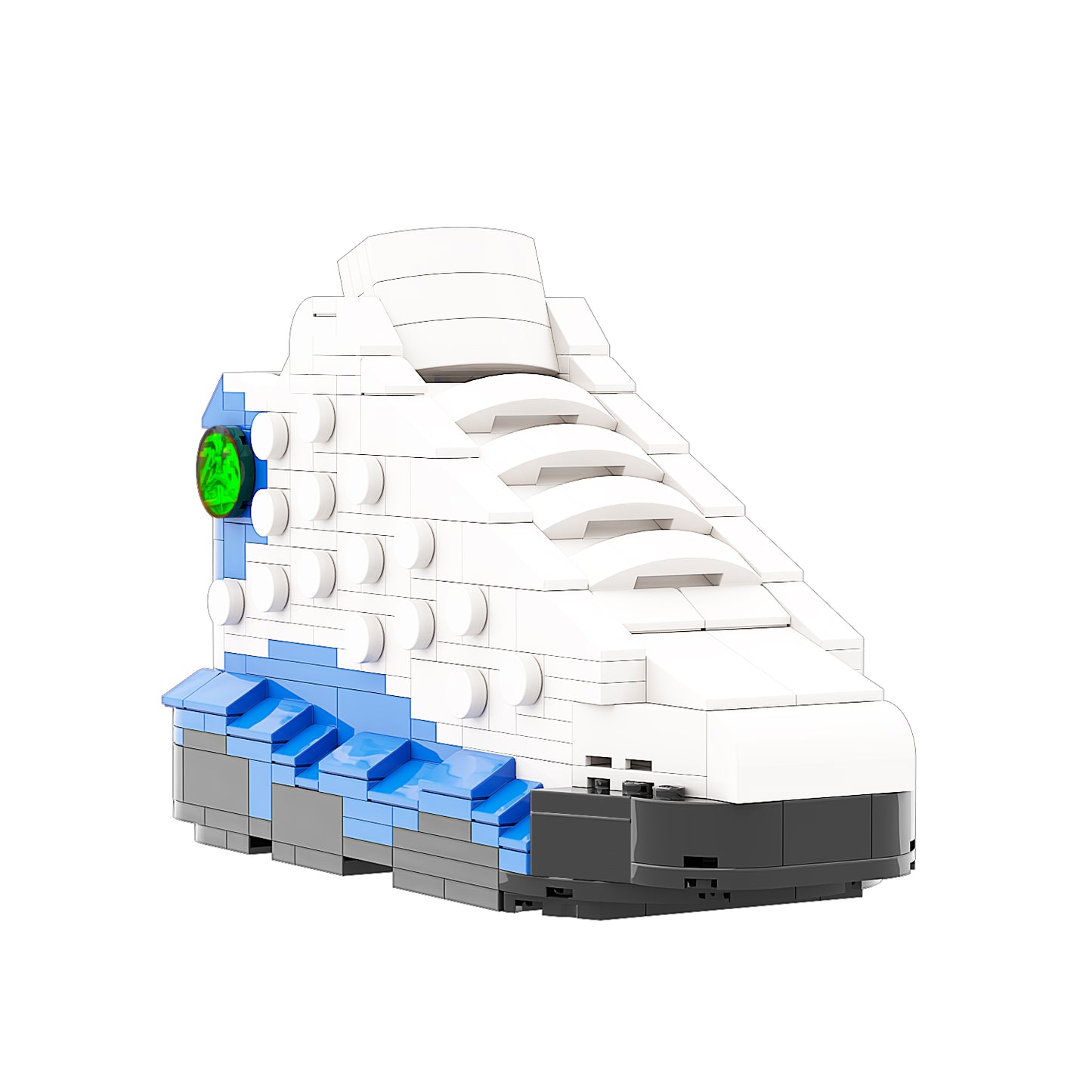 DopestArt. JORDAN 13 WHITE HYPER ROYAL Sneaker Bricks