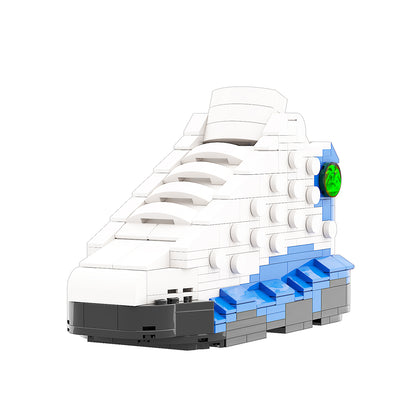 DopestArt. JORDAN 13 WHITE HYPER ROYAL Sneaker Bricks