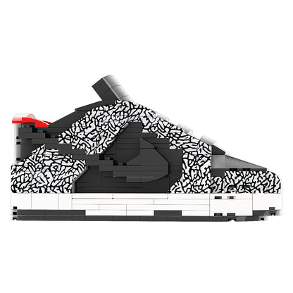 DopestArt. SB DUNK LOW SUPREME BLACK CEMENT Sneaker Bricks