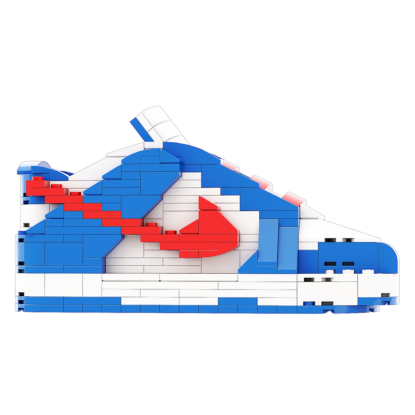 DopestArt. DUNK LOW BRIGHT CRIMSON GAME ROYAL Sneaker Bricks