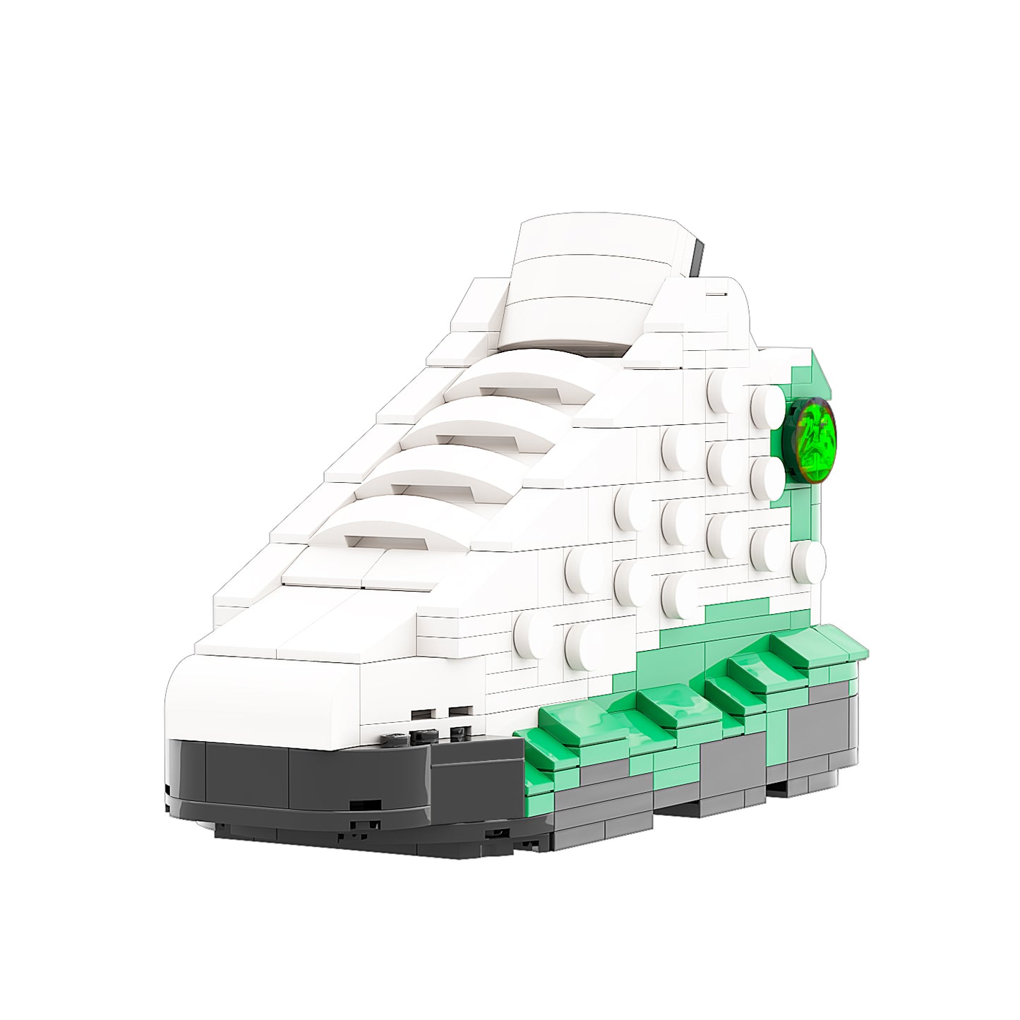 DopestArt. JORDAN 13 WHITE LUKCY GREEN Sneaker Bricks