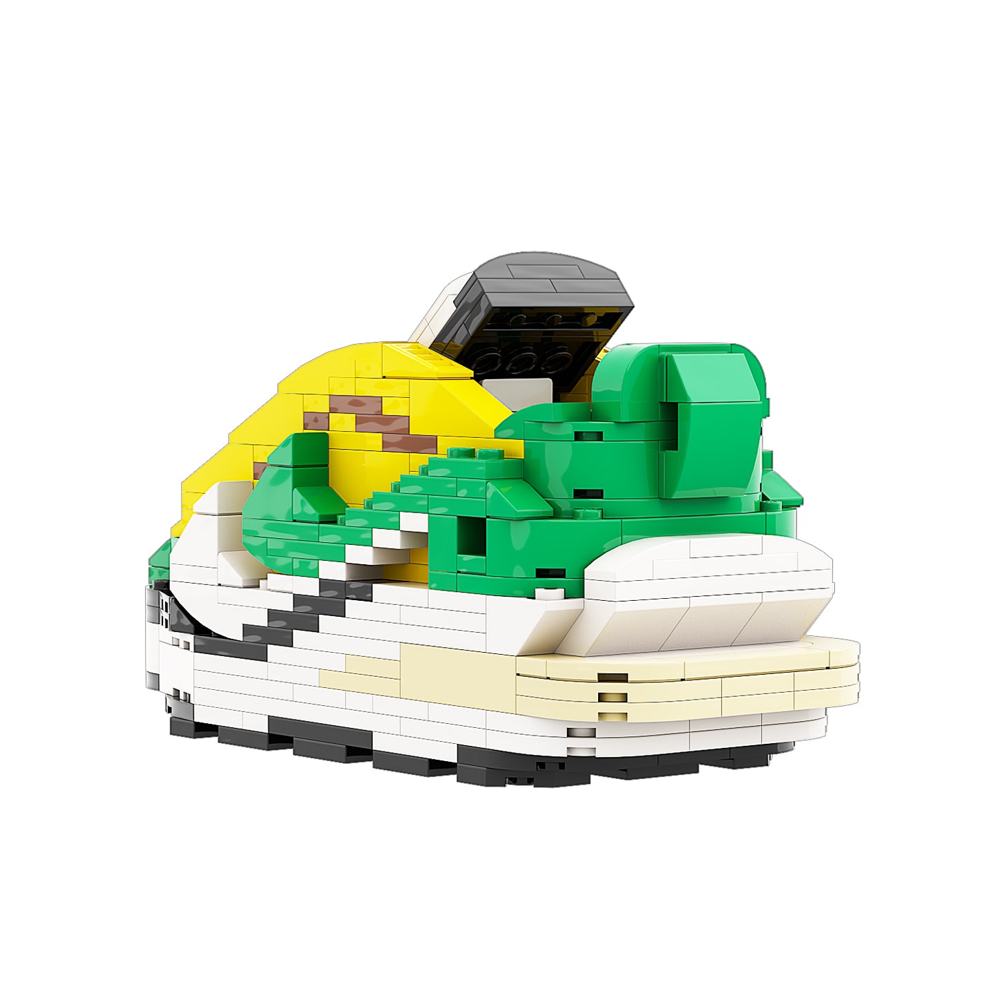 DopestArt. VAPORWAFFLE SACAI TOUR YELLOW STADIUM GREEN Sneaker Bricks