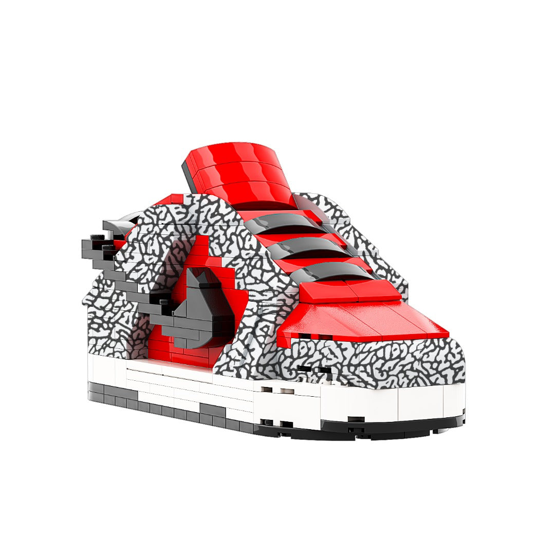 DopestArt. SB DUNK LOW SUPREME RED CEMENT Sneaker Bricks