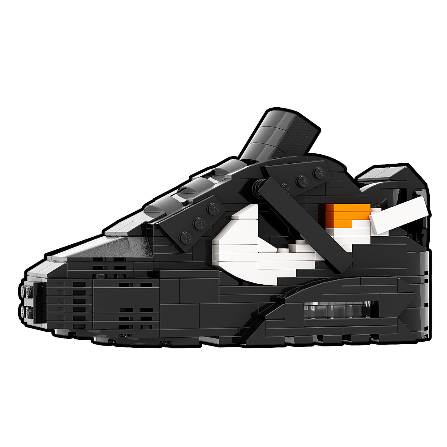 DopestArt. AIR MAX 90 OW BLACK Sneaker Bricks